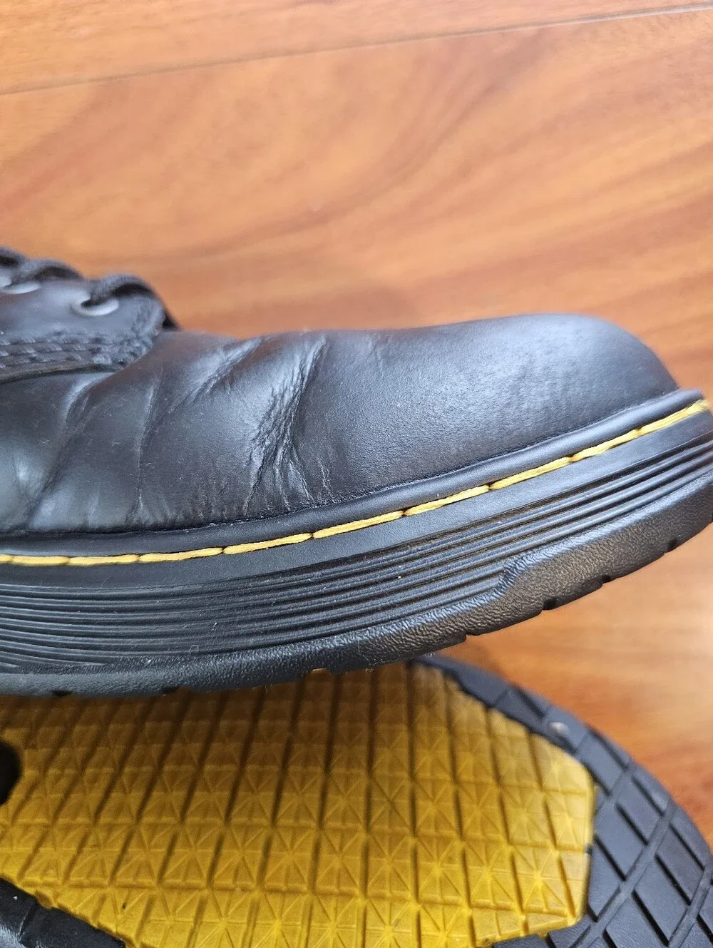 Dr Martens Low Oxford Industrial Black Leather Alloy Steel Toe Work Shoe M11-W12